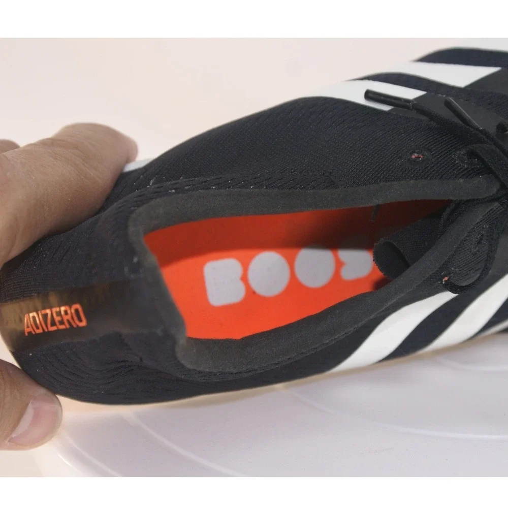 Adidas Adizero Avanti Boost Mens 11 Black White Track Field Spikes CG3831